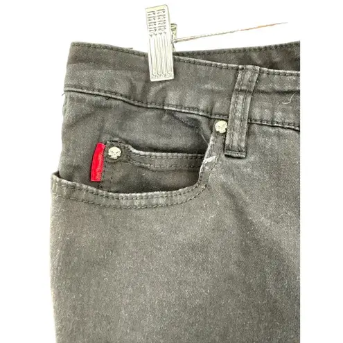 Tripp NYC Fishnet Jeans Distressed Black Ripped Size 15