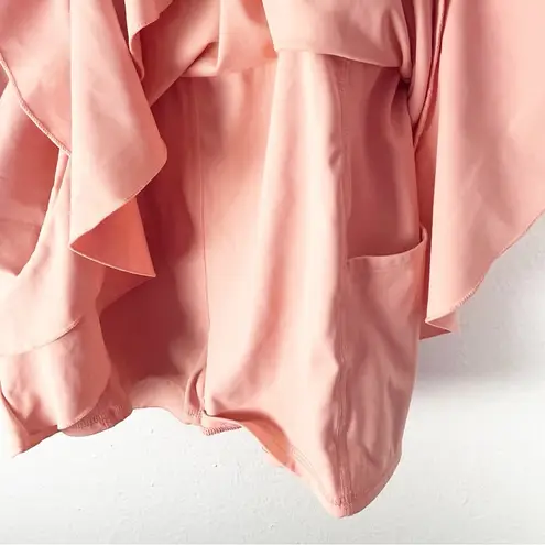 JoyLab Peach Ruffle Trim Tennis Dress, Size Large