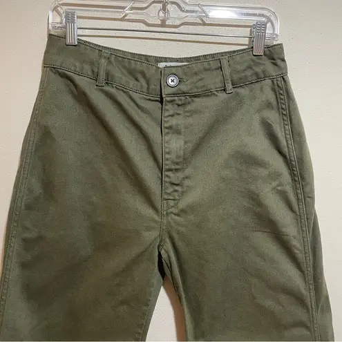 Reformation  Marine Jean Trouser Pant Cropped Ankle Army Green Size 29