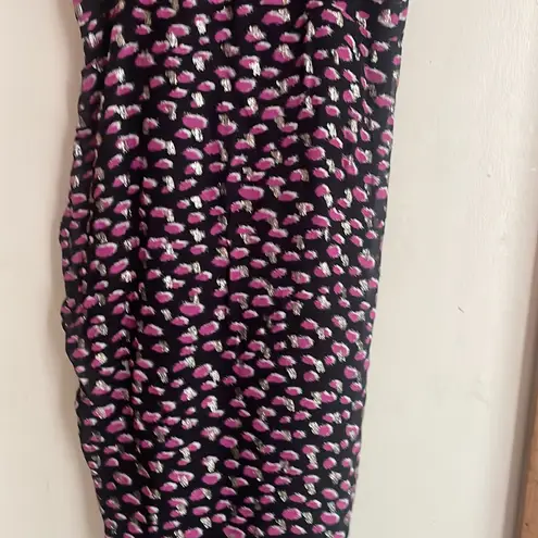 Karina Grimaldi Marissa Print Dress in Purple Metallic