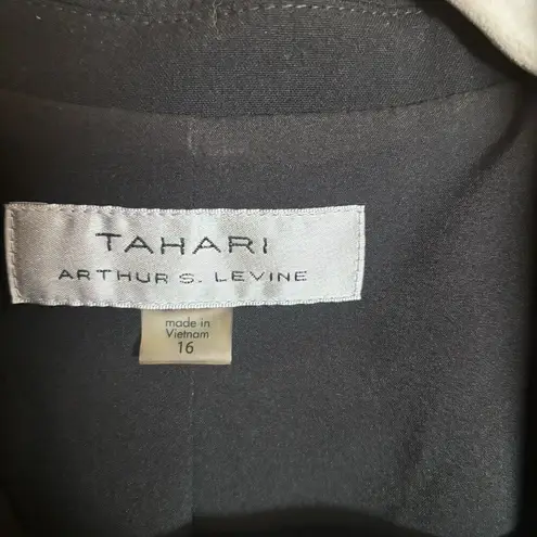 Tahari ASL Levine Blazer Womens 10 Multicolor Chevron Print Open Career Jacket