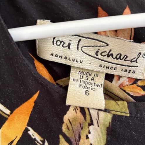 vintage Tori Richard Hawaiian Aloha midi dress tropical vacation cruise floral Size 6