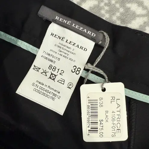 Rene Lezard Latrice Wool Blend Pants In Black Size 8 (38)
