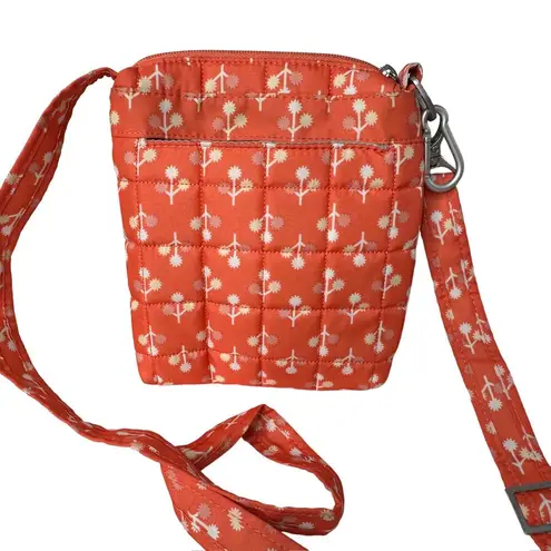 Lug Coral Floral Quilted Small Travel Crossbody Bag Purse Handbag