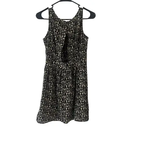 Nine Bird Y2k Women's Size Small Spot Key Hole Open Back Mini Dress Black