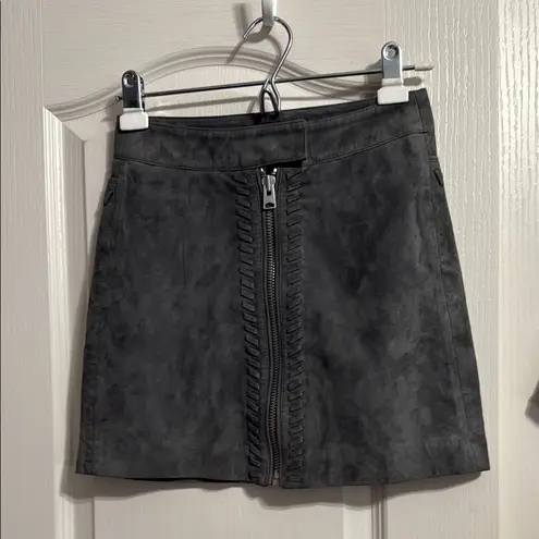 💖 All Saints Gray Suede Willow Mini Skirt