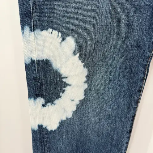 Edwin Jeans SZ 28 Kali Ankle Vintage Straight Denim 100% Organic Cotton Tie Dye Blue