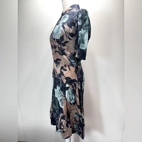 Closet London Floral High Neck Dress from ModCloth Back Cutout Coquette Girl Size 6