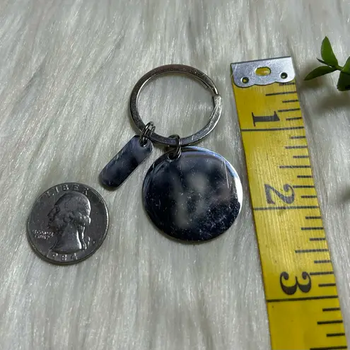 Inspirational confident brave Silver tone coin Keychain