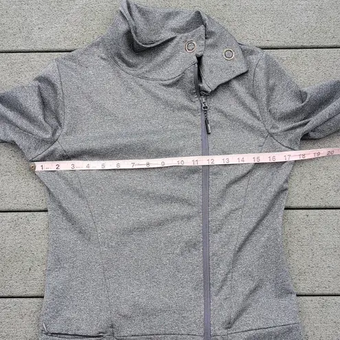 Mondetta Gray Asymmetrical Zip Up Jacket