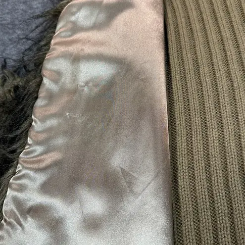 Love Change Italy Vest Womens 3X Faux Fur Sweater Open Cozy Cabin Mob Wife Boho Brown