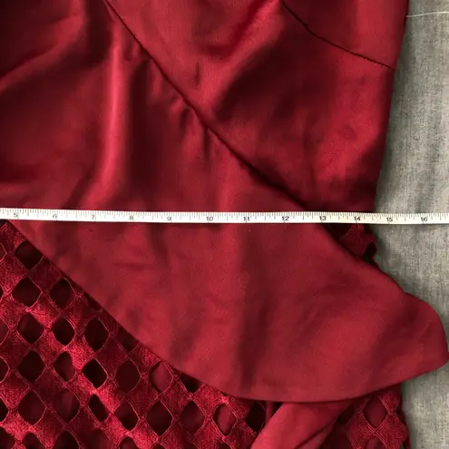 Lucy Paris NWOT Ruffle Red Lace Dress