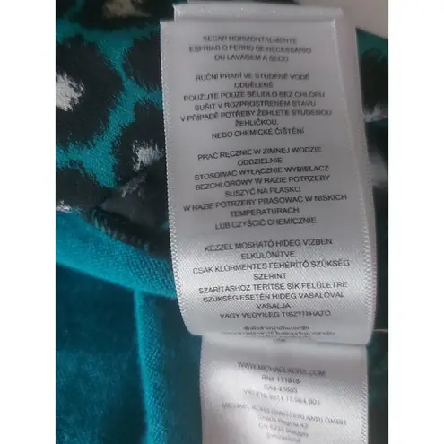 Michael Michael Kors Women's Pattern Lagenlook Long Sleeve Top XS Academia Blue