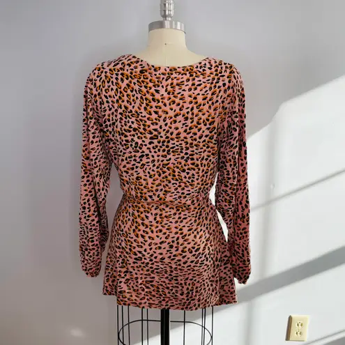 Thief & Bandit Animal Print Mini Dress- Long Sleeve- Oversized- Size Small
