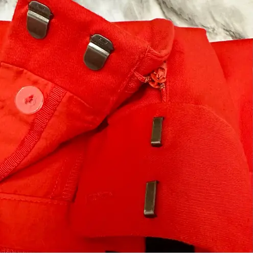 INC International Concepts Red Women's Shorts Zip Pockets 5 Inch Inseam Vacation Size 16