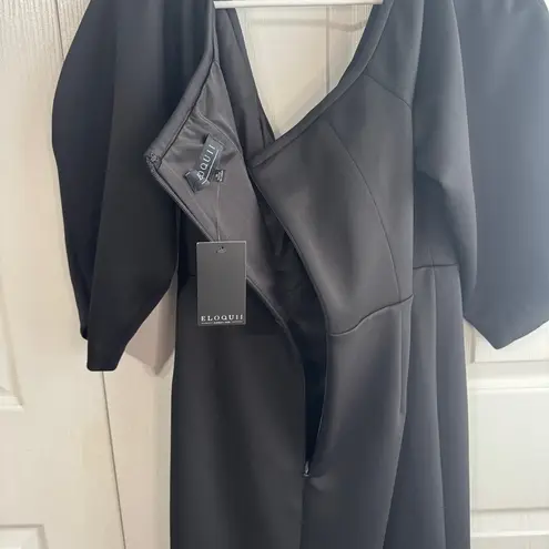 Eloquii black sweetheart neckline sheath dress size 18