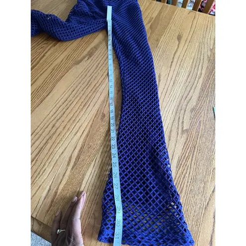 Sammy B Diamond Mesh Bootcut Pants Purple Flared Trashy Y2K NWT Lined Party XS