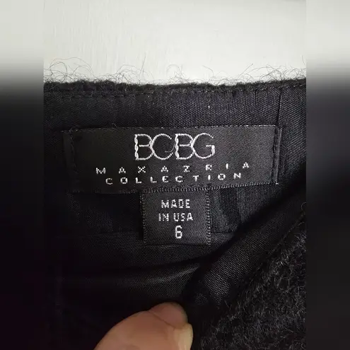 BCBG Maxazria Black Fringe Trimmed 100% Mohair Skirt. - Image 3
