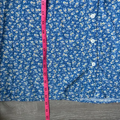 EMERSON FRY Pablo Flowers Frances Blouse Medium Blue