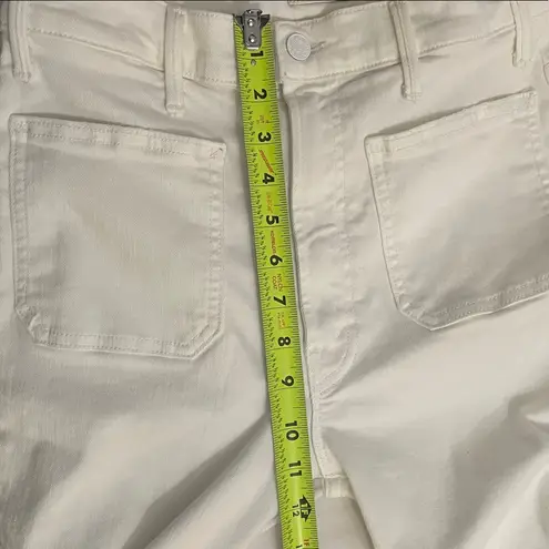 Mother White The Hustler Patch Pocket Ankle Jeans Womens Size 30 10367