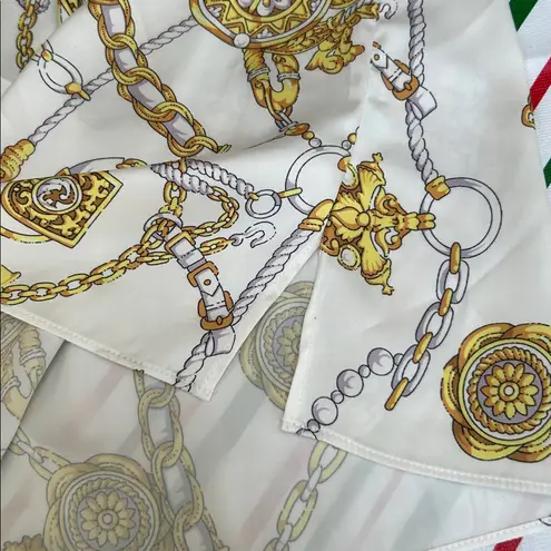 Generation Love Elliot Chain Cami Print Satin Camisole Top White Gold Size Small