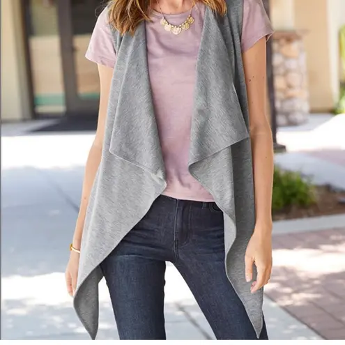 Matilda Jane Medium Count It Out Gray Vest