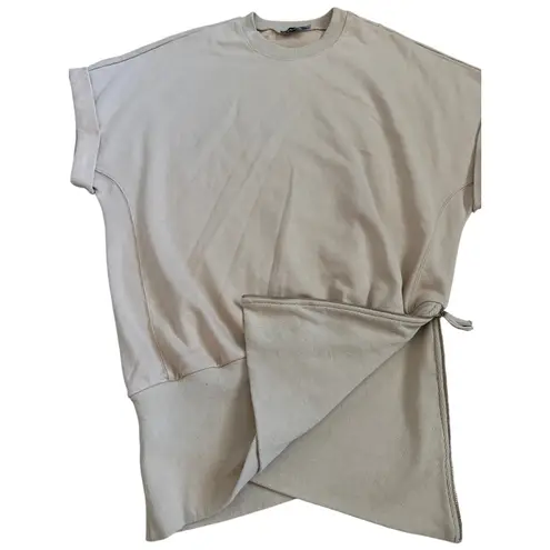 Retrofete Coleen Sweatshirt Mini Dress in Tan Size Large