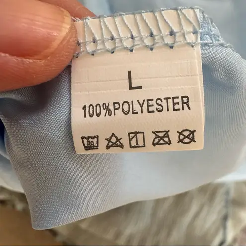 None Blue and Brown tie dye boho indie hippy Maxi Skirt L