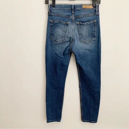 GRLFRND Kendall High Waist Skinny Distressed Fox Fire Wash Jeans Size 27