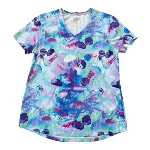Reel Legends Moisture Wicking UPF 50 Jellyfish Multicolor Shirt Size L Outdoors