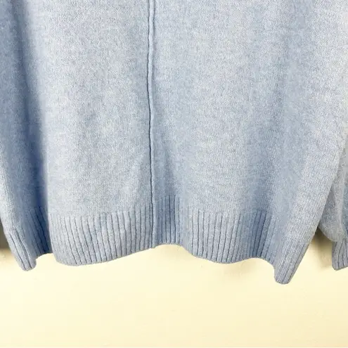 Vince Camuto  Bay Blue V-Neck Long Sleeves Exposed Seam Sweater Size Large thumbnail 10