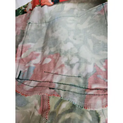 Live a Little Tropical Blazer By LAL Size L Greens Oranges Stunning