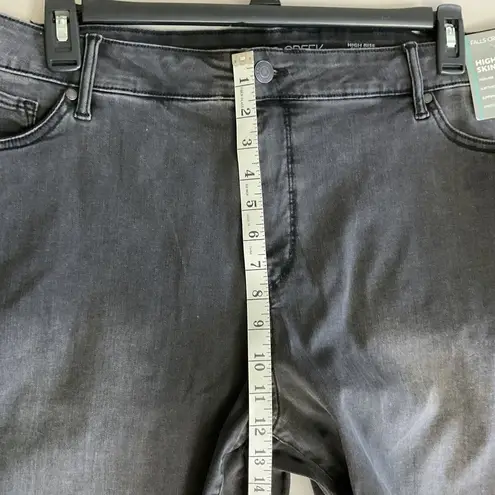 Falls Creek New High Rise Skinny Stretch Black Charcoal Slimming Women's Size 24