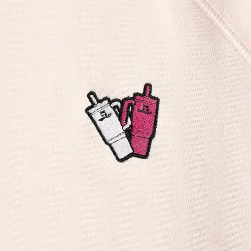 Stanley The Quencher Love Embroidered Sweatshirt Rose Quartz