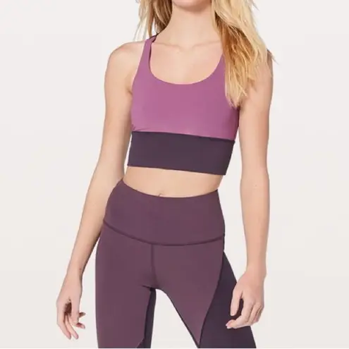 Lululemon  Longline Energy Bra Purple Fuchsia Size 4