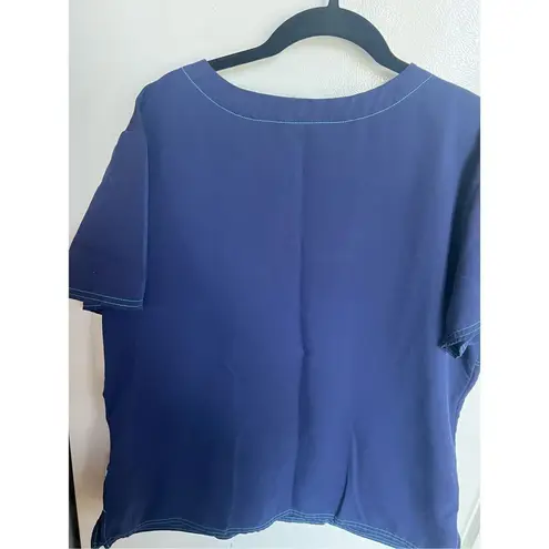 Scrubstar Blue Scrub Top Woman’s Size Large