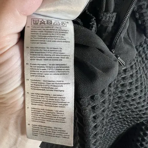 Maje Womens Back Zip Sleeveless Crew Neck Layered Swing Dress Black Sz 1/Small