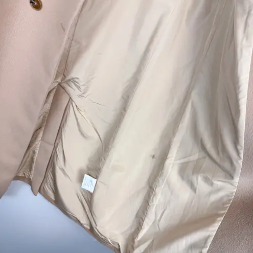 O.p.t. Lennox Double Breasted Coat in Camel Tan Brushed Peacoat Long Size Small