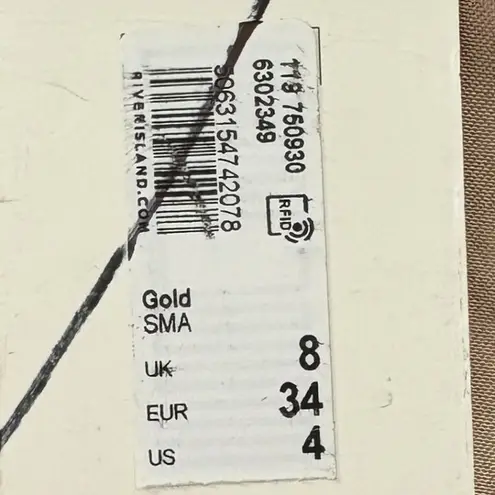 River Island Gold Satin Maxi Skirt Slip Skirt Size US 4 UK 8