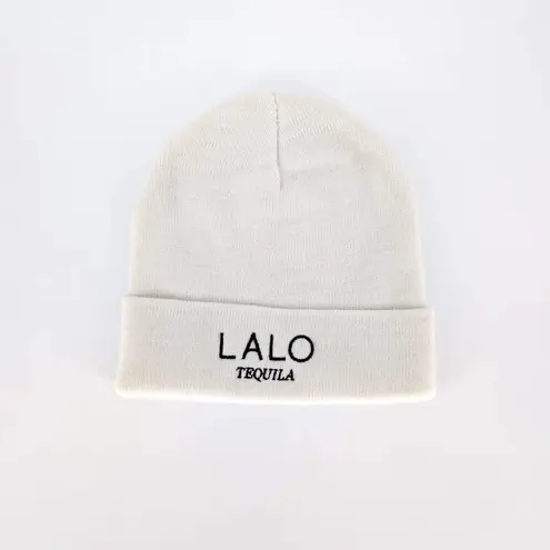 Lalo Tequila Logo White Unisex One Size Fits Most Cuffed Beanie Winter Hat