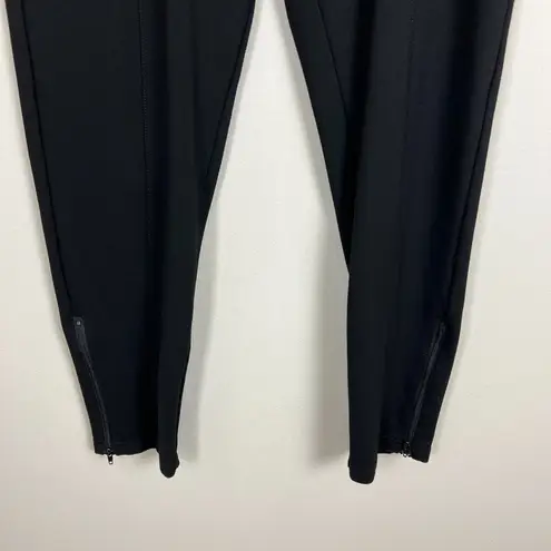 Betabrand Pants Womens Large Petite Black Ankle Zip Ponte Center Seam Slim Leg