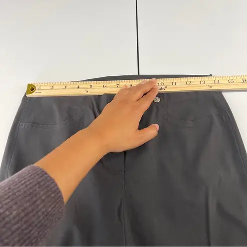 Robell Bella 09 Stretch High Rise Cuffed Pull On Pant Size 6 Gray