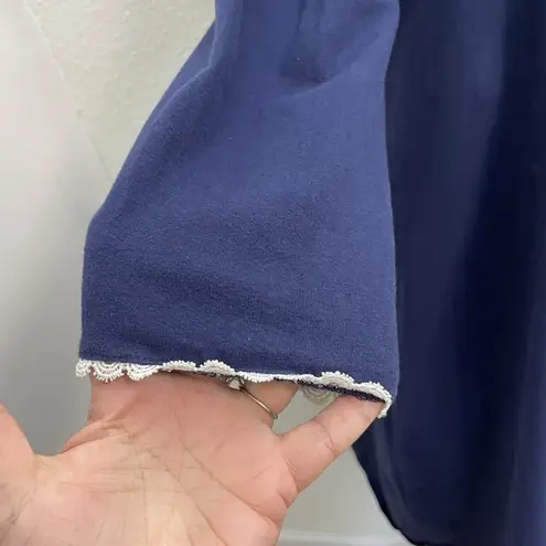 Eileen West Cottagecore Granny Feminine Romantic Nightgown Blue size Small