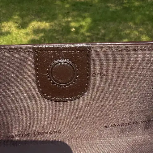 Valerie Stevens Brown Leather & Leopard Calf Hair Evening Shoulder Clutch Bag