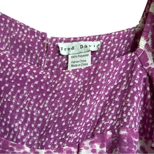 Fred David Women’s Purple Floral Blouse, M