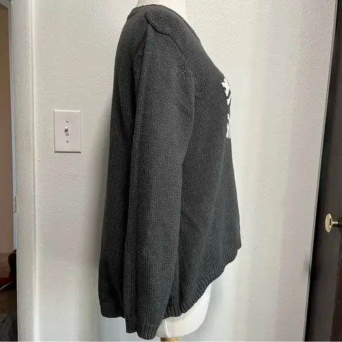 Snowflake Gray Sweater Women’s Size Medium Knit Jumper Classic North Style