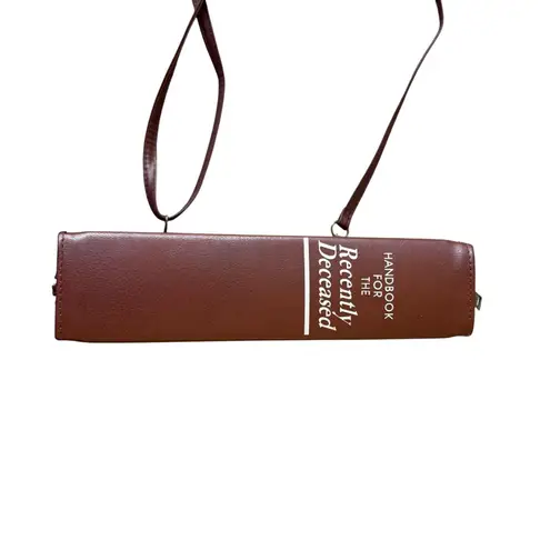 NEW Beetlejuice Handbook For The Recently Deceased Book Purse Crossbody Bag Brown
