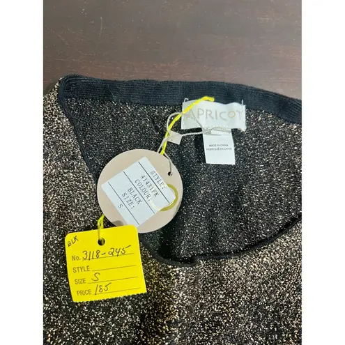 NWT APRICOT Women's Black Glitter Ombre Sparkle Knit Sweater Size S