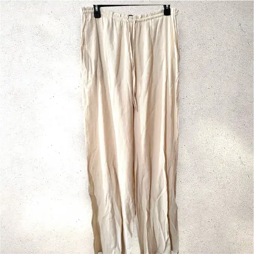 ZARA  Crinkle Pleated Wide Leg Pull On Pants M