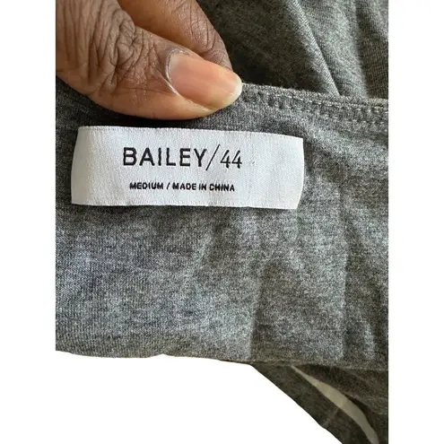 Bailey 44 Gray & White Striped Cold-Shoulder Tunic Top Stretchy Size M